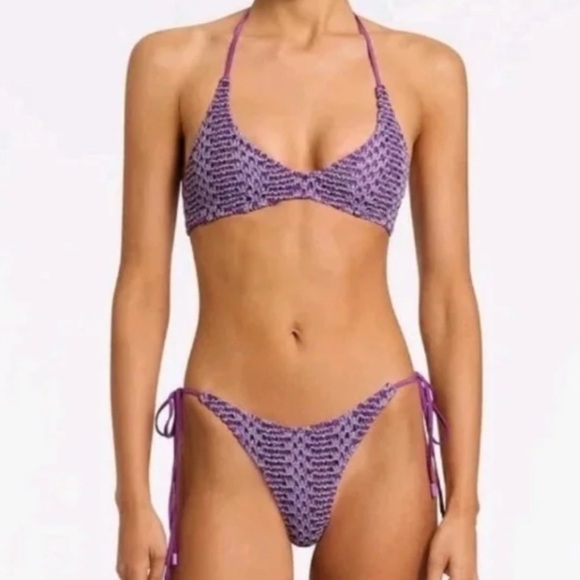 triangl swimwear Other - TRIANGL Purple Patterned Bikini Set